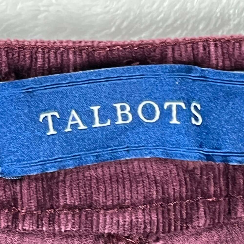 Talbots‎ Burgundy Corduroy High Rise Straight Leg Pants Women’s 16W - Picture 9 of 11